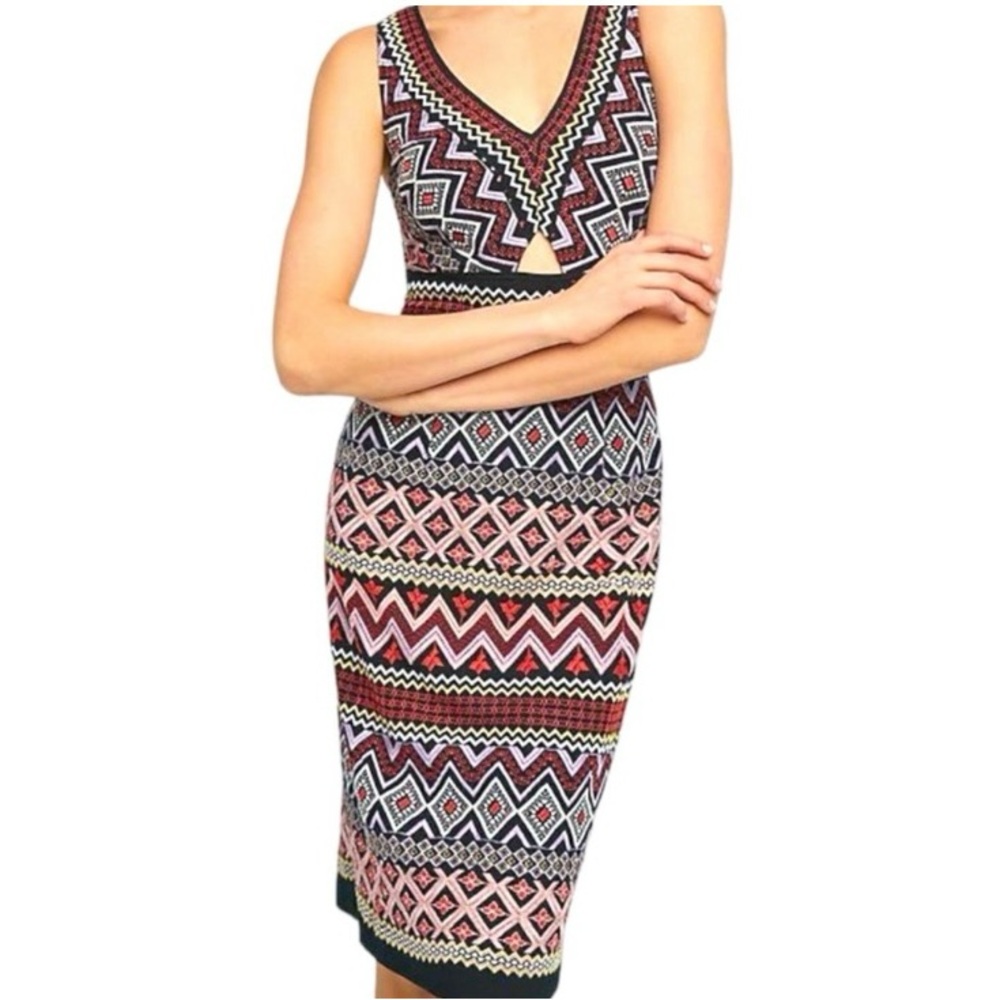 NWT ANTHROPOLOGIE AKEMI + KIN GEO-EMBROIDERED COLUMN DRESS SIZE 2